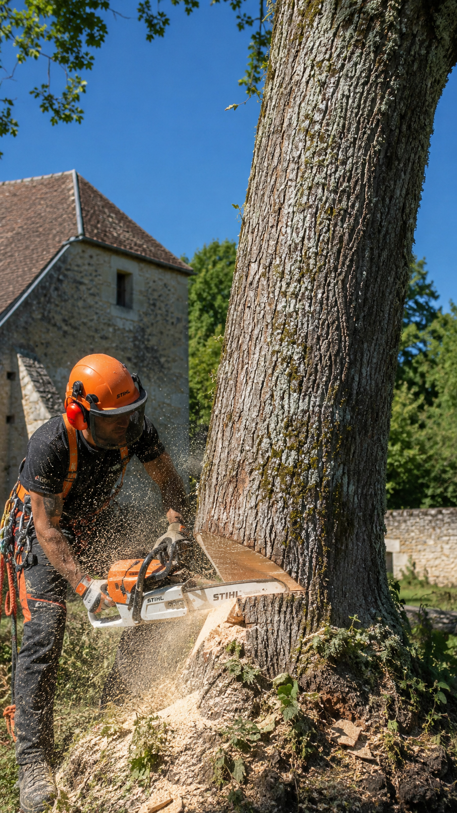 Abattage d'arbre dans le Var
